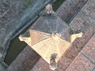 La cuspide ottagonale del campanile - Chiesa o Abbazia di Sant'Antonio di Ranverso a Buttigliera AltaFrazione Sant'Antonio di Ranverso