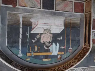 Cristo di pietà dettaglio - Chiesa o Abbazia di Sant'Antonio di Ranverso a Buttigliera AltaFrazione Sant'Antonio di Ranverso