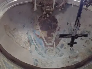 Cristo Pantocratore nell'abside - Parrocchiale di Santa Maria di Pulcherada a San Mauro Torinese