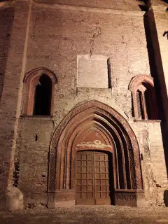 Portale centrale - Chiesa di S. Maria e S. Siro - Santuario Madonna D.Guardia a Sale