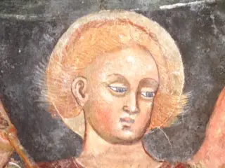 Dattaglio di volto - Ex Confraternita di San Michele a Serravalle Langhe