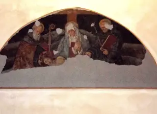 Lunetta Clemer dettaglio - Chiesa di Sant'Agostino a Saluzzo