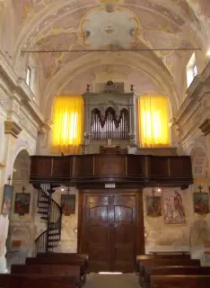 Interno verso cantoria - Parrocchiale dell' Assunta a Brondello