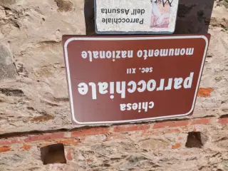 Pannello illustrativo - Parrocchiale dell' Assunta a Rossana