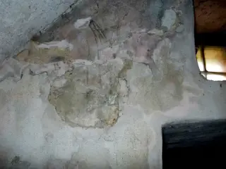 Affreschi cella alla  base del campanile, parete est - Parrocchiale di Sant'Andrea a Brossasco