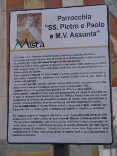 Pannello illustrativo - Parrocchiale di San Pietro e Paolo a Sampeyre