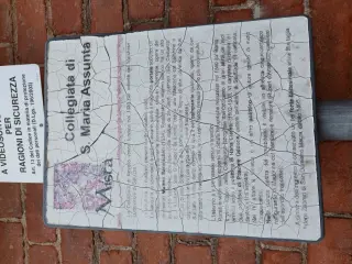 Pannello illustrativo - Collegiata dell' Assunta a Revello