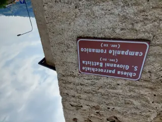 Cartello illustrativo - Parrocchiale di San Giovanni Battista a Bagnolo PiemonteFrazione Villar