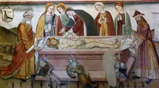 Affresco - particolare - Sacra o Sagra di San Michele a Sant'Ambrogio di TorinoFrazione Sacra di San Michele