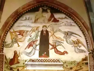 Affresco - particolare - Sacra o Sagra di San Michele a Sant'Ambrogio di TorinoFrazione Sacra di San Michele