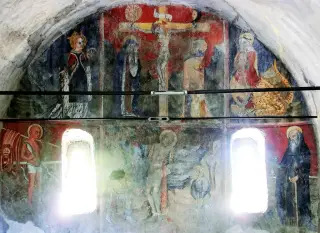 Affreschi Abside - Cappella Cimiteriale di Sant'Ippolito a Chianocco