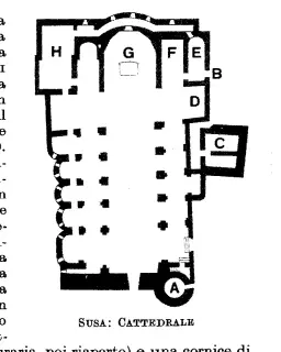 Pianta - Cattedrale di San Giusto a Susa