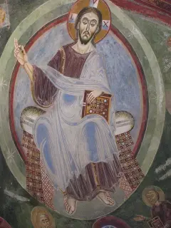 Affreschi - Cristo Pantocratore - Cappella di Sant'Eldrado a Novalesa