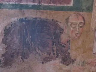 Affreschi - Particolare del ciclo absidale - Cappella di Sant'Eldrado a Novalesa