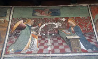 Fianco sinistro -  Annunciazione - Cappella di Sant'Antonio a OulxFrazione Jouvenceaux