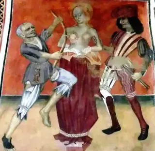 Affreschi - Cappella di Notre Dame Du Cognet o Coignet a BardonecchiaFrazione Les Arnauds