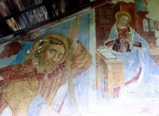 Affreschi - Cappella di Notre Dame Du Cognet o Coignet a BardonecchiaFrazione Les Arnauds