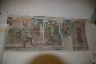 Martirio di Santa Caterina - Miracolo della ruota - Pieve di San Maurizio a San Maurizio Canavese