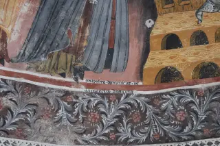 Firma dell'autore - Cappella di Santa Maria di Spinerano o Spinarano a San Carlo Canavese