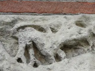 Architrave lato nord - dettaglio - Battistero o Rotonda di San Pietro in Consavia a Asti