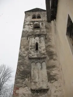 Campanile lato sud - Parrocchiale o Pieve della Purificazione di Maria Vergine a Lugnacco