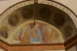 Lunetta affrescata - Parrocchiale della Vergine Assunta a San Giorgio Canavese