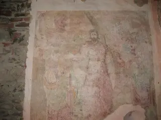 Affresco controfacciata - Santuario o Priorato di Santo Stefano al Monte a Candia Canavese
