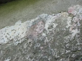 Resti di affresco di  danza macabra - Santuario o Priorato di Santo Stefano al Monte a Candia Canavese