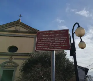 Cartello illustrativo - Parrocchiale di San Giorgio a Collobiano