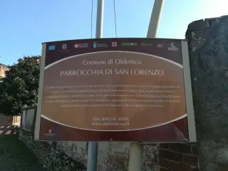 Cartello illustrativo - Parrocchiale di San Lorenzo a Oldenico