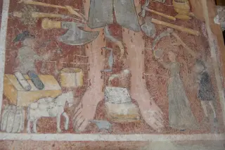 Affresco Cristo della Domenica - Particolare - Duomo di Santa Maria Maggiore o di Santo Stefano a Biella