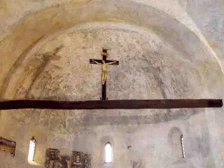 Catino absidale interno con sinopie - Battistero di San Giovanni Battista a Biella
