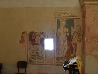 San Sebastiano e tracce di San Cristoforo - Oratorio di San Rocco a Mezzana MortigliengoFrazione Montaldo