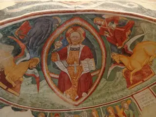 Pantocratore ed Evangelisti - Oratorio di San Rocco a Mezzana MortigliengoFrazione Montaldo