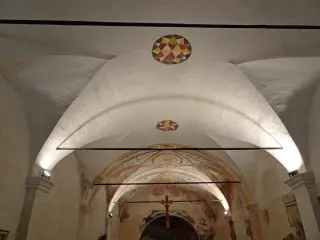 Volta verso l'abside - Oratorio di San Rocco a Mezzana MortigliengoFrazione Montaldo