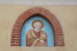 San Pietro in facciata - Oratorio o Chiesa di Santa Maria di Linduno o Lindeno a MomoFrazione Linduno