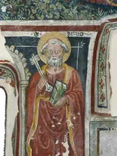 San Pietro dettaglio - Eremo o Chiesa di San Salvatore a Massino Visconti