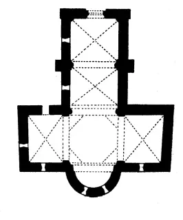 Pianta - Chiesa di San Giovanni Battista a MergozzoFrazione Montorfano