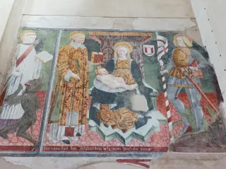 Affresco Madonna col Bambino - Pieve di San Genesio a Suno