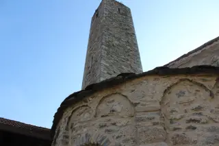 Abside e torre - Oratorio di San Nicola in Baraggiola o Barazzola a BorgomaneroFrazione Talonno