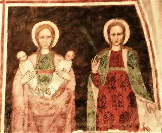 Affreschi - Cappella di Santa Maria Assunta o della Stella a MacelloFrazione Stella