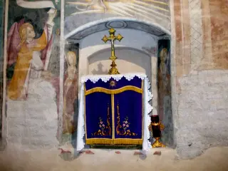 Presbiterio, parete Sud, nicchia - Cappella di Santa Maria Assunta o della Stella a MacelloFrazione Stella