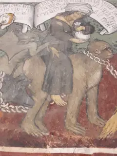 Particolare Avarizia - Cappella di Missione a Villafranca PiemonteFrazione San Giovanni