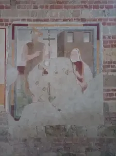 Madonna col Bambino e santo - Chiesa Cimiteriale di San Pietro Vecchio al Cimitero a Brusasco