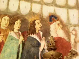 Particolare di affresco - Santuario di Santa Maria  o Madonna della Pieve a Beinette