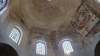 Affresco Cristo - Battistero del Duomo a Novara