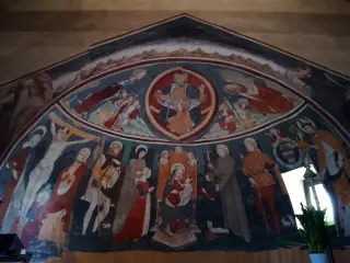 Affreschi absidali - Santuario della Madonna del Latte o di Gionzana a NovaraFrazione Gionzana
