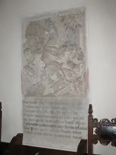 Lapide nel presbiterio - Abbazia di San Nazzaro o dei Santi Nazario e Celso a San Nazzaro Sesia