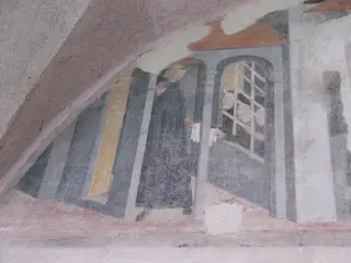 Chiostro - Ciclo vita San Benedetto - Abbazia di San Nazzaro o dei Santi Nazario e Celso a San Nazzaro Sesia