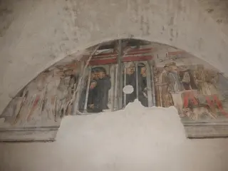 Chiostro - Ciclo vita San Benedetto - Abbazia di San Nazzaro o dei Santi Nazario e Celso a San Nazzaro Sesia